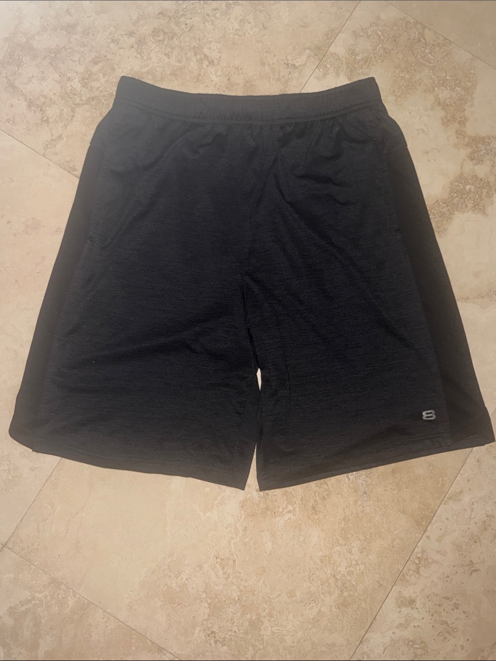 Layer 8 Men’s Black Athletic Training Shorts